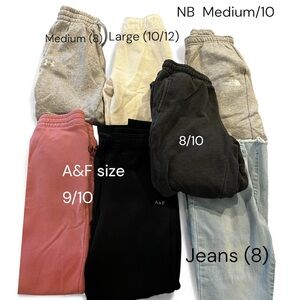 Girls Pants Lot (7 pairs)